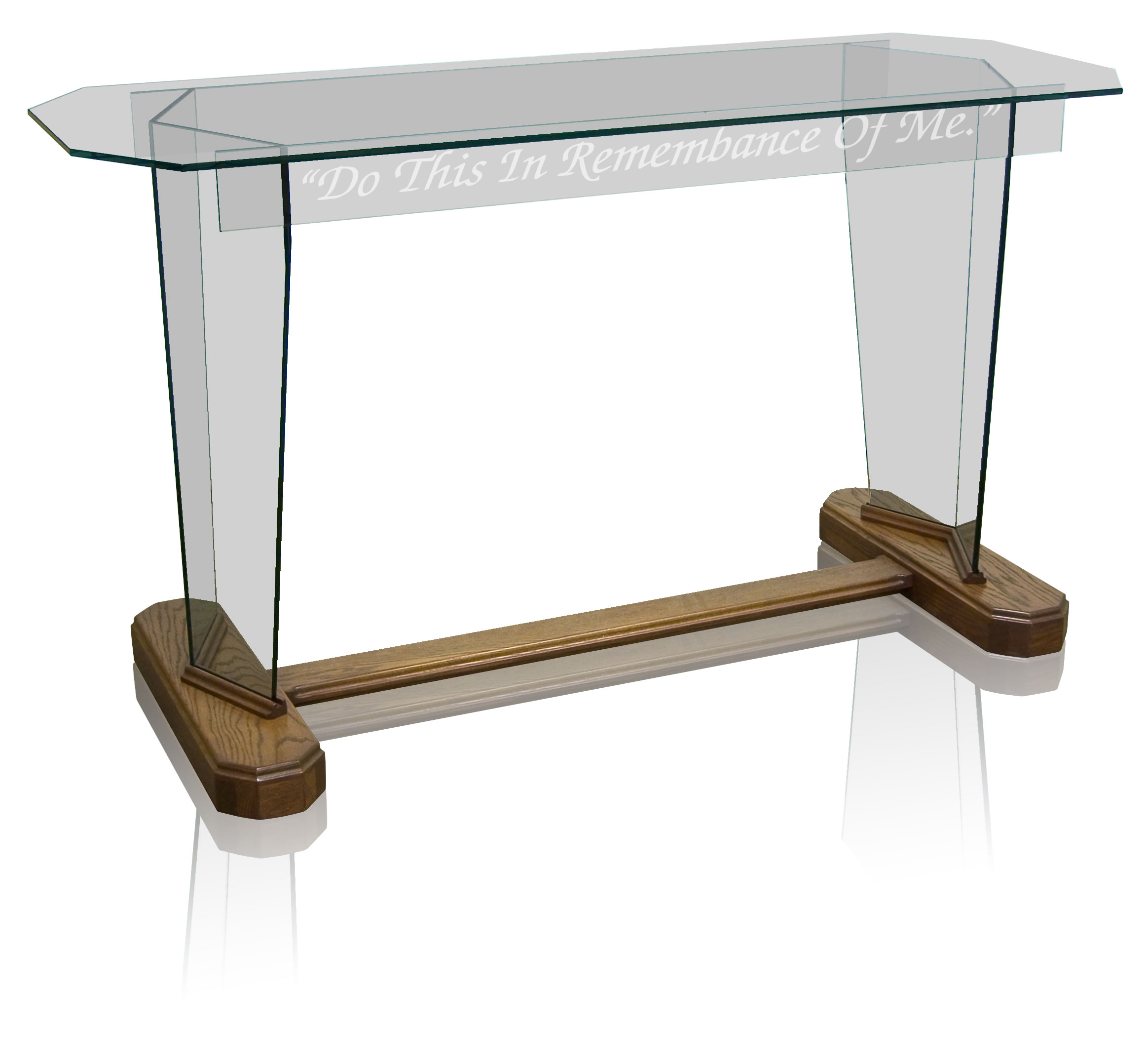 Communion Table 40" - Clear Glass